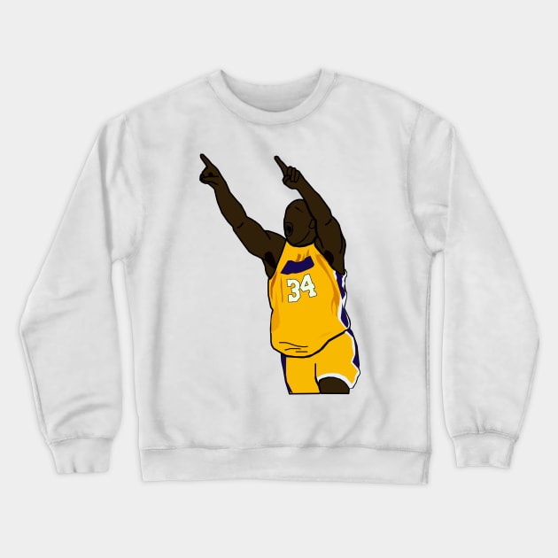 Shaq/Shaquille O'Neal Point - NBA Los Angeles Lakers Crewneck Sweatshirt by xavierjfong